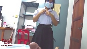 Thai College Cutie Engages In Sexual Activity With A Friend