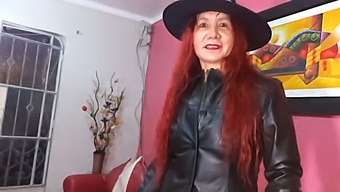 Gorgeous Mature Beauty Dons Seductive Witch Costume On Halloween