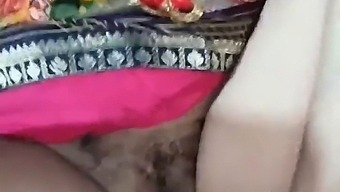 Indian Bhabhi Pees Outdoors In The Countryside