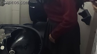 Hidden Camera Catches Intimate Moment In College Dorm Restroom!