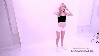 Stunning 18-Year-Old Blonde Gets Anal Training