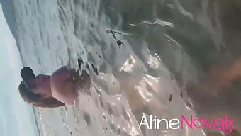 Alinenovak.Com.Br'S Busty Blonde Showcased On The Beach Gets Flopped