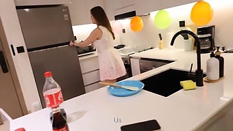 I Had A Role Play With My Friend’s Mom In The Kitchen After His Birthday And It Got Rather Intense.